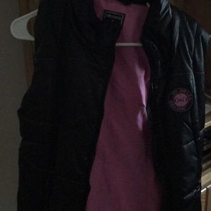 Girls with Guns has fake fur hood can be attache